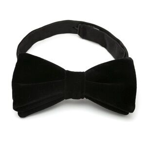 OX & BULL TRADING CO. VDP VINCENT DE PAUL MENS VELVET BOW TIE BLACK OS NWOT